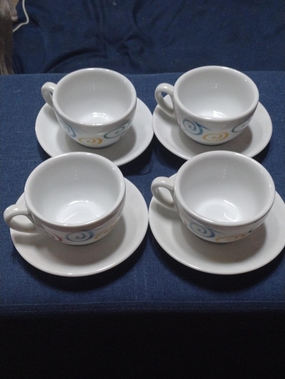 Set Of 4 vintage Starbucks Collezione Caffe cups and saucers